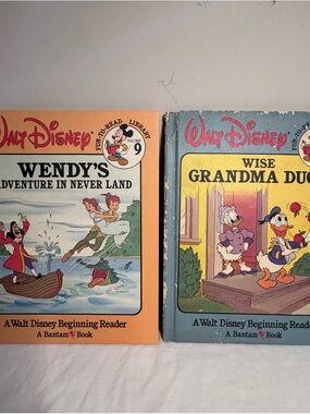 Disney's Fun To Read Library, 9 & 10. Vintage 1980's Hardcover Books Two In Set.